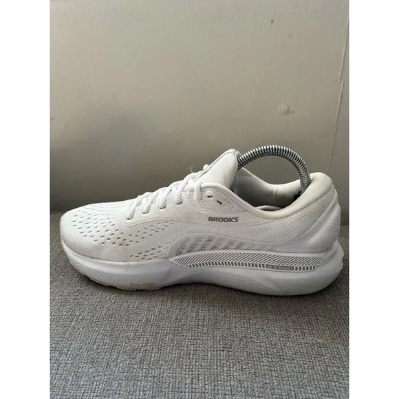 Brooks Adrenaline GTS 24, White/Oyster/Alloy, Womens 9B Running Shoes Sneakers - Picture 6 of 8